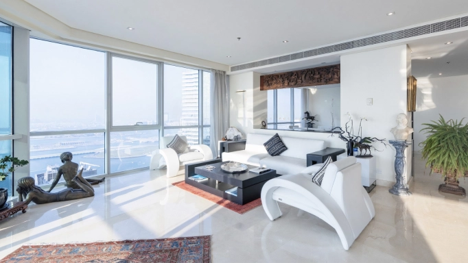 Luxurious 3-bedroom apartment in Al Fattan Marine Towers, Dubai Marina – 379 m², located on the 47th floor with panoramic sea views, priced at AED 12.8 million Maison D'Ahmed