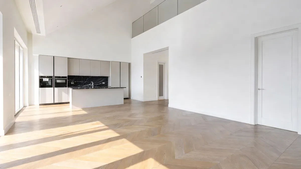 Высокая Панорама — пентхаус в ЖК «Cloud Nine», 5 этаж — Гостиная