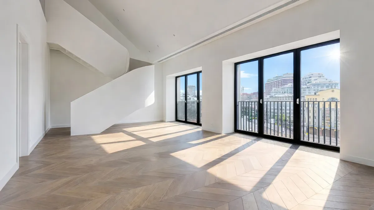 Высокая Панорама — пентхаус в ЖК «Cloud Nine», 5 этаж — Гостиная