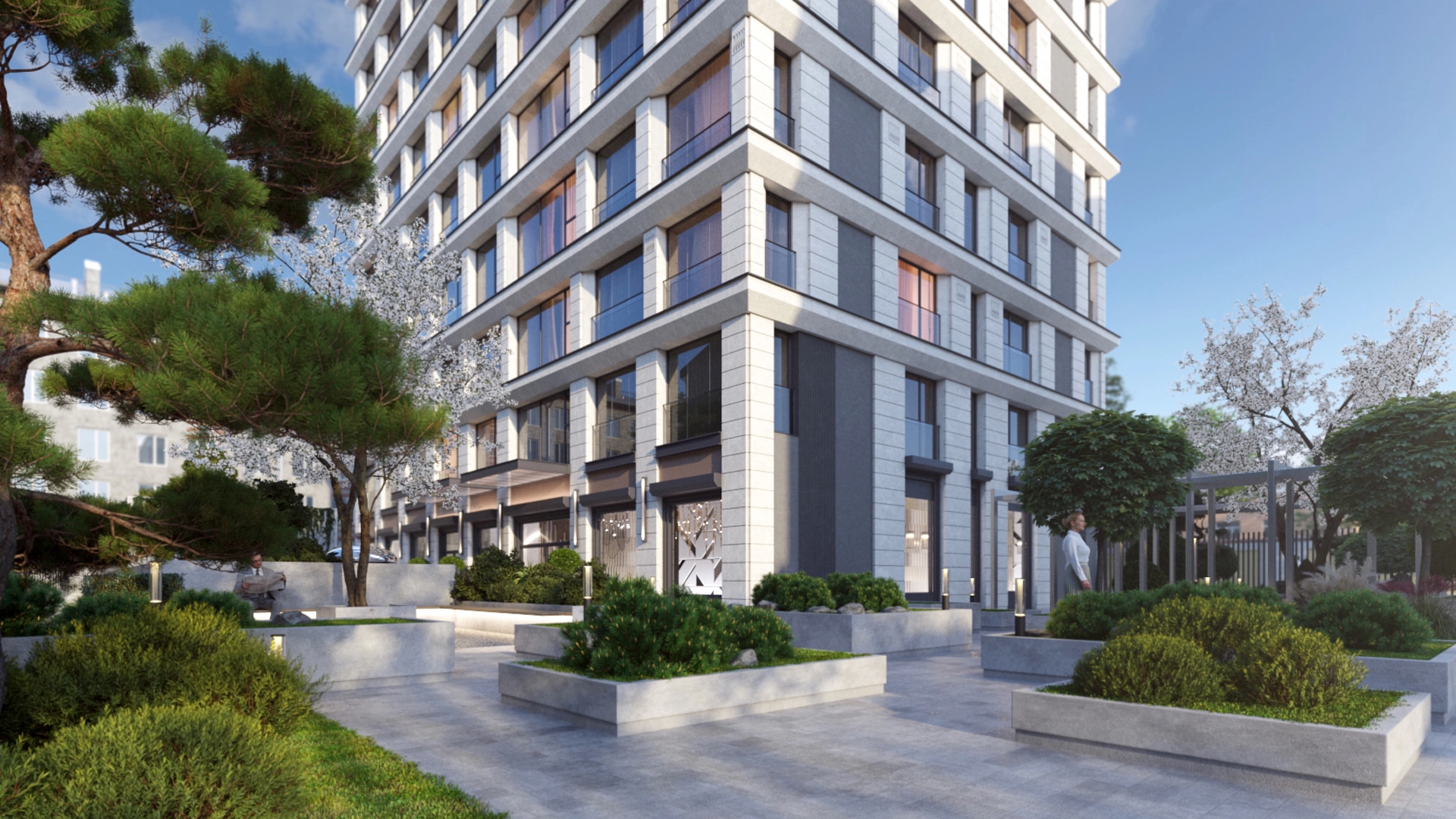 Фотографии приватной территории ЖК Коллекционный дом 1919