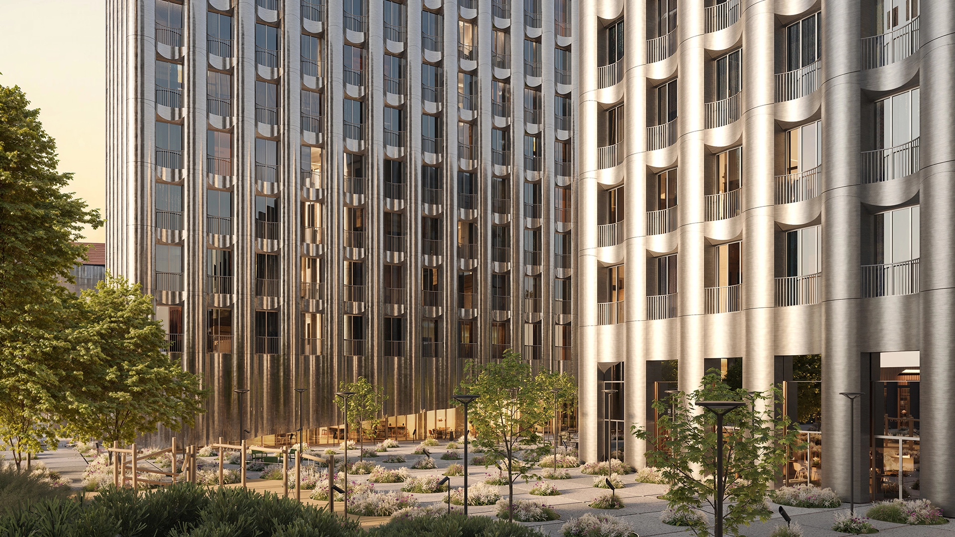 Фотографии приватной территории ЖК Тессинский, 5