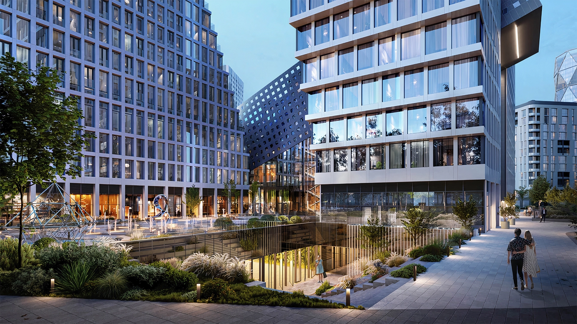 Фотографии приватной территории ЖК Emotion