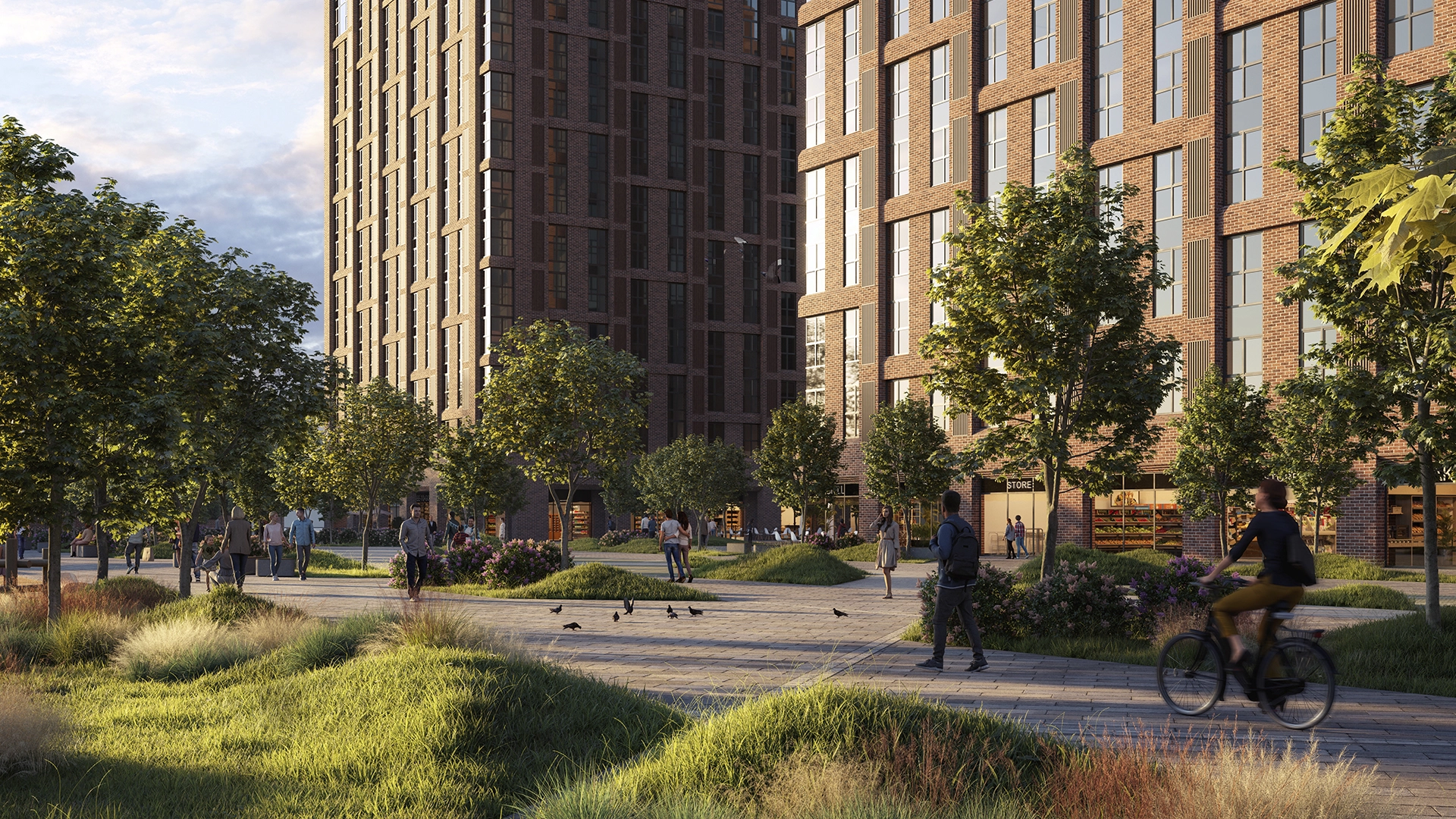 Фотографии приватной территории ЖК Voxhall (Воксхолл) в Москве