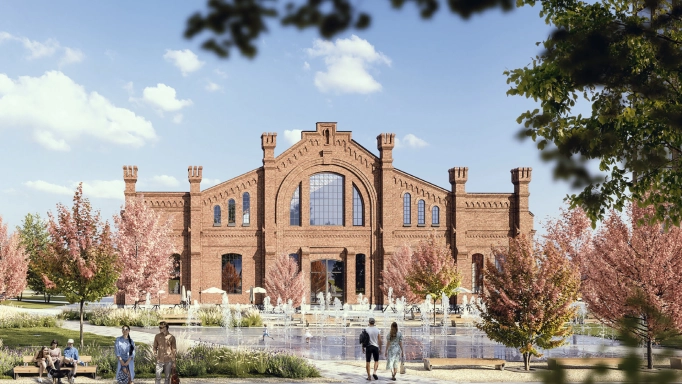 Historic two-story mansion with underground level at Presnensky Val 27с7, featuring expansive 5145m² luxury retail or showroom space - Maison D'Ahmed