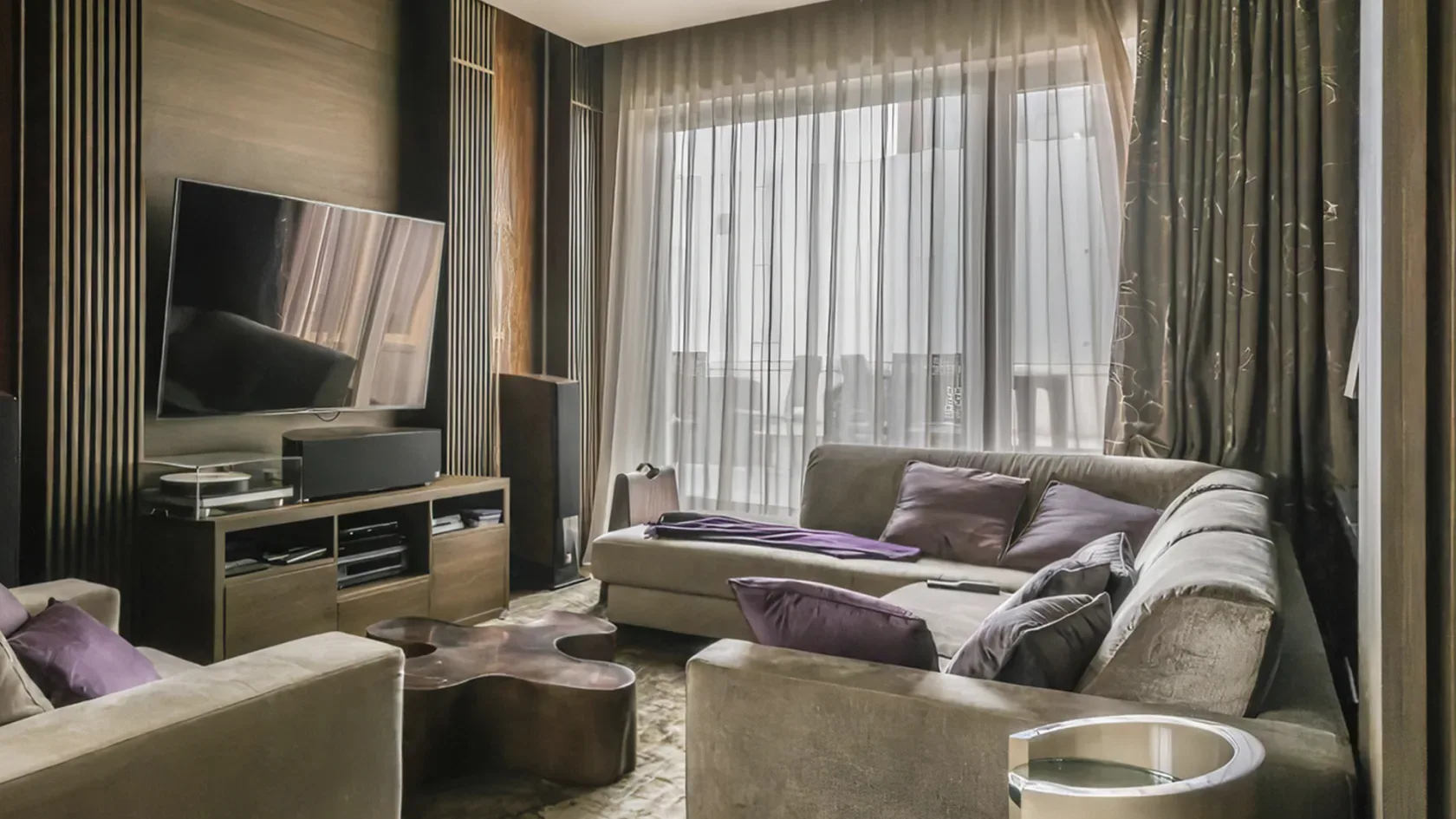 Терраса Зачатьевского — пентхаус в ЖК «1-й Зачатьевский переулок, 8», 7 этаж — Гостиная