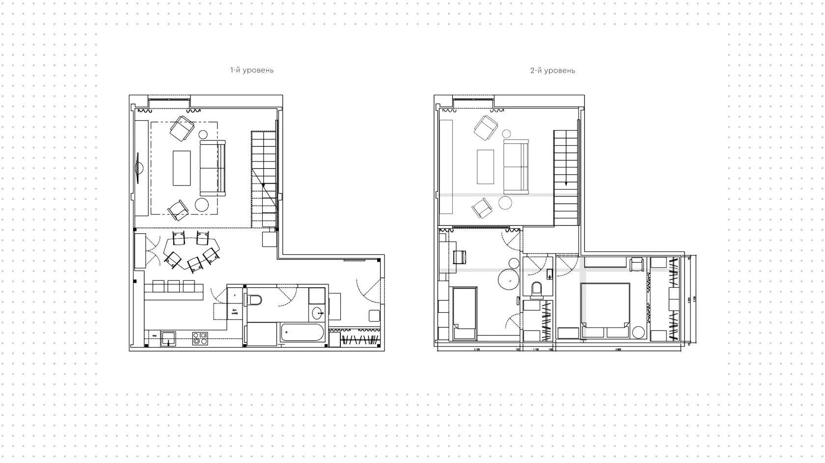 Планировка: Дуэт Басманной — пентхаус в ЖК «Kleinhouse», 6 этаж
