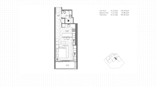 Студия, 41 м²