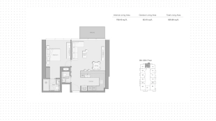 1-комнатные апартаменты, 76 м²