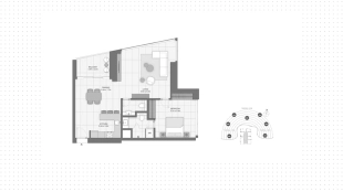 1-комнатные апартаменты, 85 м²