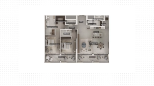 2-bedroom apartment, 2 410 ft²