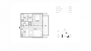 1-bedroom apartment, 826 ft²