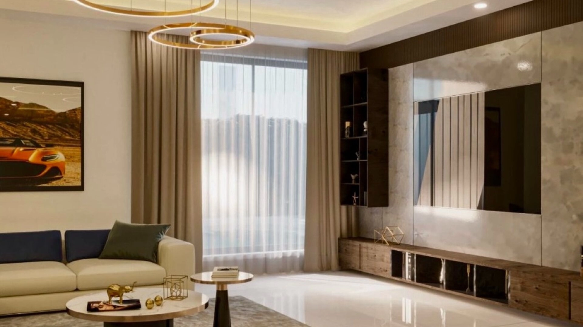 1-комнатные апартаменты, 68 м²