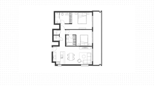 2-bedroom apartment, 1 435 ft²