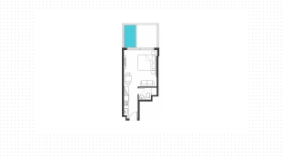 Студия, 43 м²