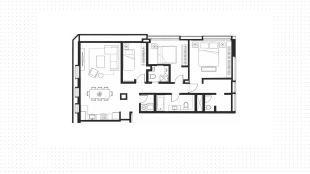 3-bedroom apartment, 1 481 ft²