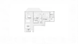 2-bedroom apartment, 1 238 ft²
