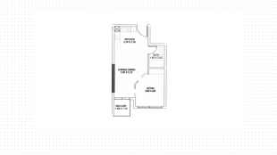 1-bedroom apartment, 451 ft²