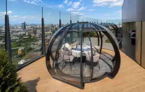 Fashionable roof in "River Park Kutuzovsky" skyscraper