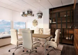 Office. Part 4. Meeting rooms with fireplaces