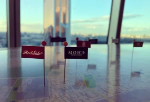 Map of Moscow with objects