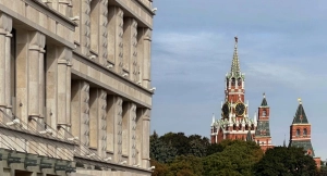 Tsar's garden. Serious house for important people.