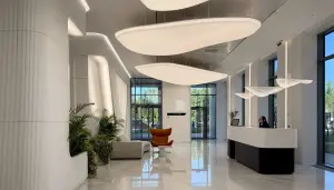 Designer lobby in "Island". A place of rest and meetings