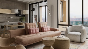 Видовая квартира с панорамными окнами на берегу Москвы-реки