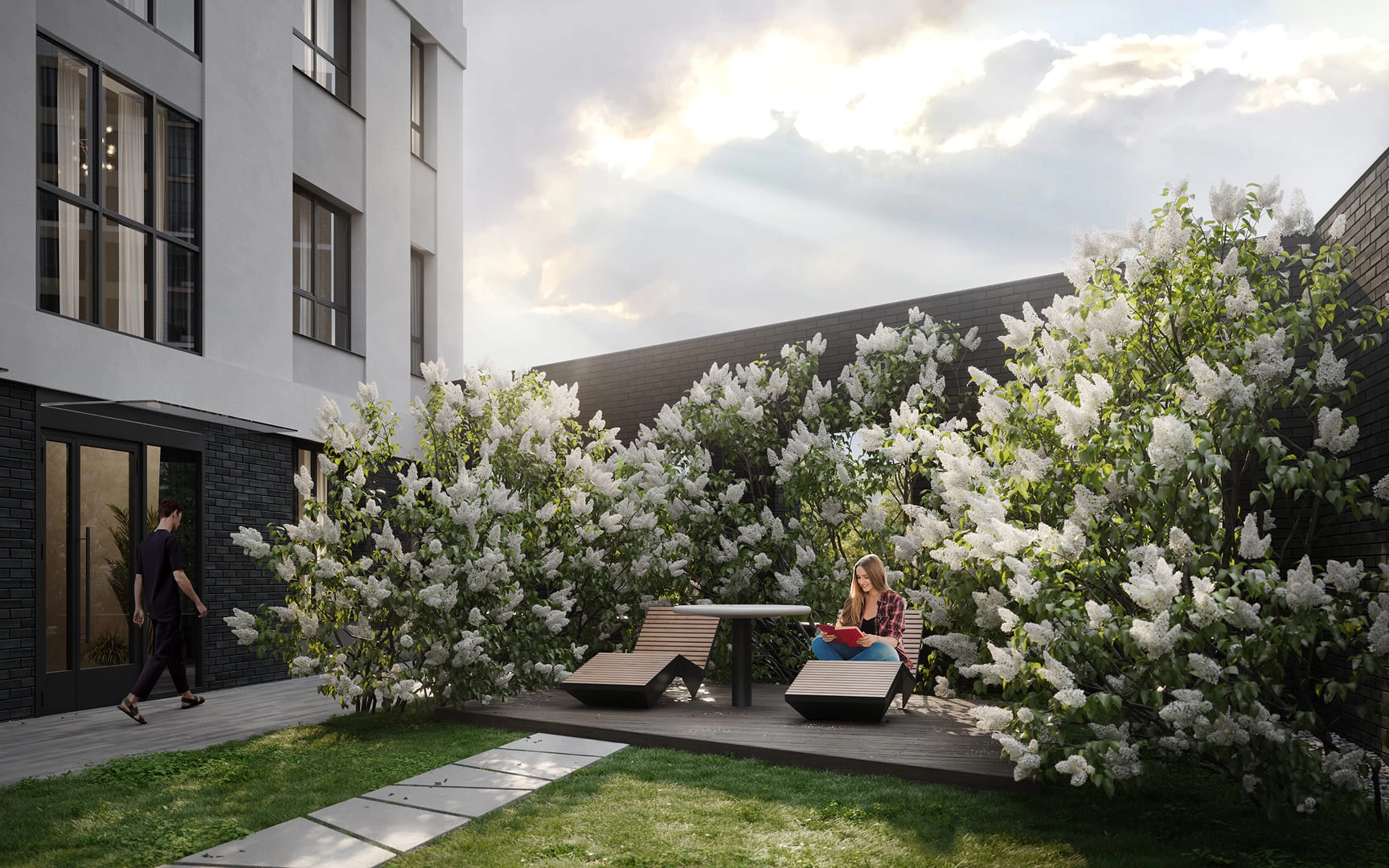 Фотографии приватной территории ЖК «Куинджи»