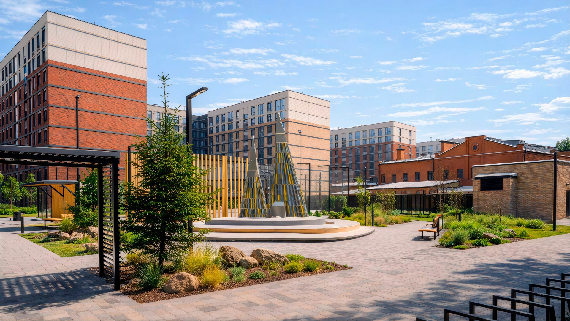 Фотографии приватной территории ЖК «Астра Марин»