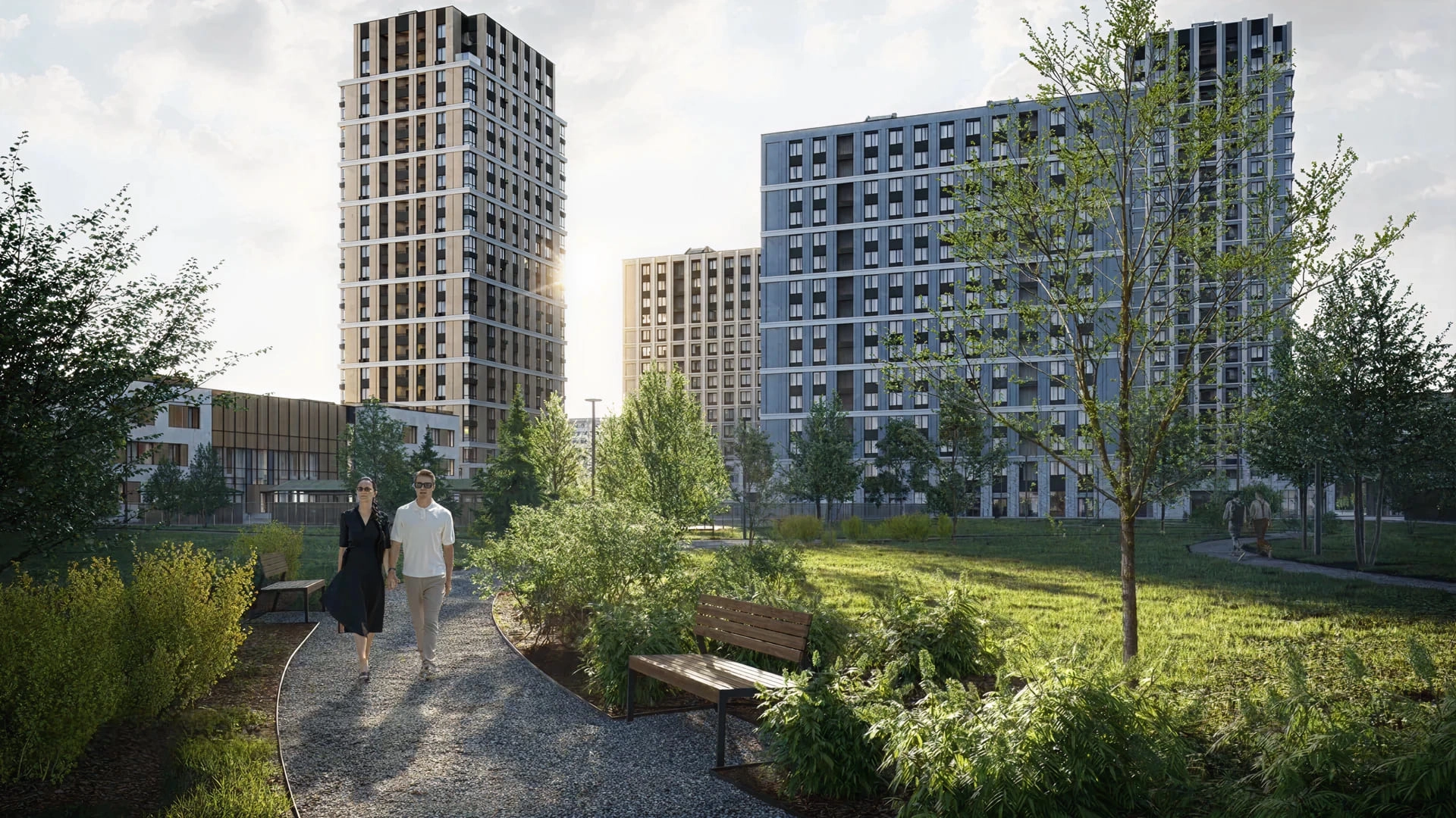 Фотографии приватной территории ЖК «Струны»